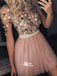 Long Sleeves Seen Through Short Homecoming Dresses EPT114