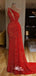 One Shoulder Red Sexy Sparkle Long Prom Dresses PG1120