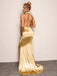 Spaghetti Strap Simple Mermaid Long Prom Dresses PG1165