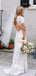 Elegant V-neck Short Sleeves Mermaid Wedding Dress WDH064