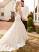 Mermaid Lace Applique Elegant Bridal Long Wedding Dresses, WDH078