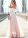 Online Junior Unique Long Prom Dress Light Blush Pink Chiffon Cheap Bridesmaid Dresses, WG03