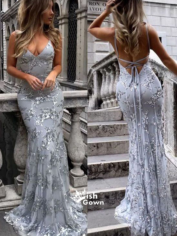 Popular Open Back Mermaid Elegant Cheap Long Prom Dresses, WG1100