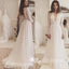 Charming Long Sleeves V Neck Affordable Formal Long Wedding Dresses, WG1247