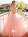 Beautiful Pink Formal Junior A Line Elegant Fashion Cheap Online Long Prom Dresses, WG261