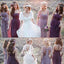 Purple Tulle Convertiable Mismatched Long Wedding Party Dresses Cheap Charming Bridesmaid Dresses, WG34