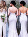 Backless Spaghetti Strap Sexy Mermaid Long Bridesmaid Dresses, WG425