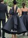 Unique New Arrival Black Ankle Length Wedding Party Bridesmaid Dresses with Bow, WG445