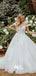 Vintage Off Shoulder Appliques Beading Lace up A-line Bridal Gown, Wedding Dresses, WGB009