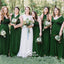 New Design Dark Green Convertible Lace Up Back Wedding Guest Dress Bridesmaid Dresses, WGM014