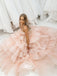 Pink Princess Thousand-layer Strapless Puffy Tulle Ball Gowns Prom Dresses, WGP132