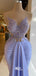 Gorgeous Rhinestones Beads Strapless Backless Mermaid Pleating Soft Satin Evening Gowns Prom Dresses, WGP236