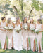 Simple Halter Open Back Mermaid Long Bridesmaid Dresses, YPS136