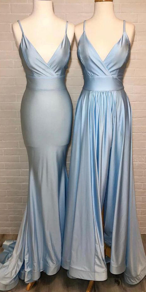 Spaghetti Strap Mermaid Mismatched Cheap Long Bridesmaid Dresses, SG167