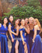 Royal Blue Mismatches Styles Long Bridesmaid Dresses YPS116