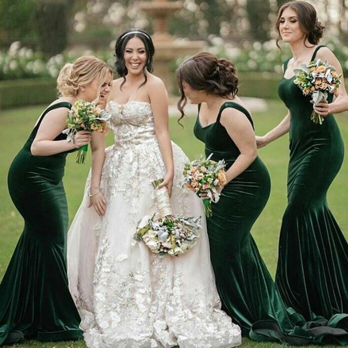 Popular Elegant Simple Mermaid Sexy Long Bridesmaid Dresses, WG178