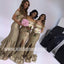 Most Popular Off the Shoulder Mermaid Sequin Cheap Long Bridesmaid Dresses, WG491