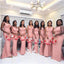 Elegant Pink Soft Satin Mermaid Long Bridesmaid Dresses Online, WGM128