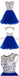 Sexy Open back Royal Blue Short Tulle homecoming prom dresses, CM0008