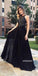 Sexy Black Halter Chiffon Long Prom Dresses PG1211