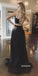 Sexy Two Pieces Black Tulle Prom Dresses PG1246