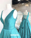 Elegant V-neck Sleeveless Stain Prom Dresses PG1247