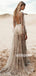 Long Sleeves V-neck See Through Long Prom Dresses PG1162