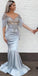 Unique Applique Mermaid Gorgeous Evening Long Prom Dresses, SG152