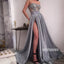 Sparkle A-line Side Split Seen-through Long Prom Dresses PG1134