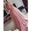 Charming Pink Tulle Applique Formal Cheap Simple Long Prom Dress, WG65 - Wish Gown