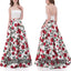 2 Pieces Elegant Unique Flowers Cheap Long Evening Prom Dresses, WG1057