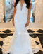 V-back Mermaid Cap Sleeve Lace  Long Wedding Dresses YH1131