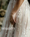 Elegant V-neck Long Sleeves  Applique Lace Long Wedding Dresses WDH005