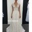 A-line Short Sleeve V-neck Lace Long Wedding Dresses WDH013