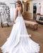 Elegant V-neck Spaghetti Strap Tulle Long Bridal Dresses WDH017