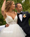 Princess Ball Gown V-neck Spaghetti Strap Tulle Bridal Dresses WDH029