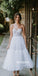 A-line Spaghetti Strap Tulle Dreaming Wedding Dress WDH051