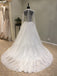 Long Sleeves Modest Small V Neck Lace Cheap Long Wedding Dresses, WG1235