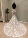 Long Sleeves Open Back Unique Applique Long Cheap Wedding Dress, WG685