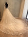 Beautiful Long Sleeves V Back Tulle Applique Affordable Long Wedding Dress, WG1204 - Wish Gown