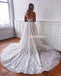 Sweetheart A-line Lace Applique Long Wedding Dresses YH1115