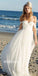 Off the Shoulder Sweetheart Chiffon Simple Long Beach Wedding Dresses, STZ312