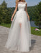 Lovely Two Pieces Lace Backless Bridal Short Cheap Wedding Dresses, WD0087