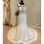 Memraid Open Back Lace Long Cheap Wedding Dress, WG689