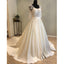 Half Sleeves Open Back Long Brides Wedding Dresses with Lace Up Back, WG1222