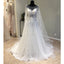 Affordable Tulle Applique Charming Long Brides Wedding Dresses, WG1218 - Wish Gown