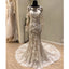 Long Sleeves Open Back Unique Applique Long Cheap Wedding Dress, WG685