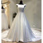 Cap Sleeves Simple Satin Open Back Lace Up Back Cheap Wedding Dress, WG698 - Wish Gown